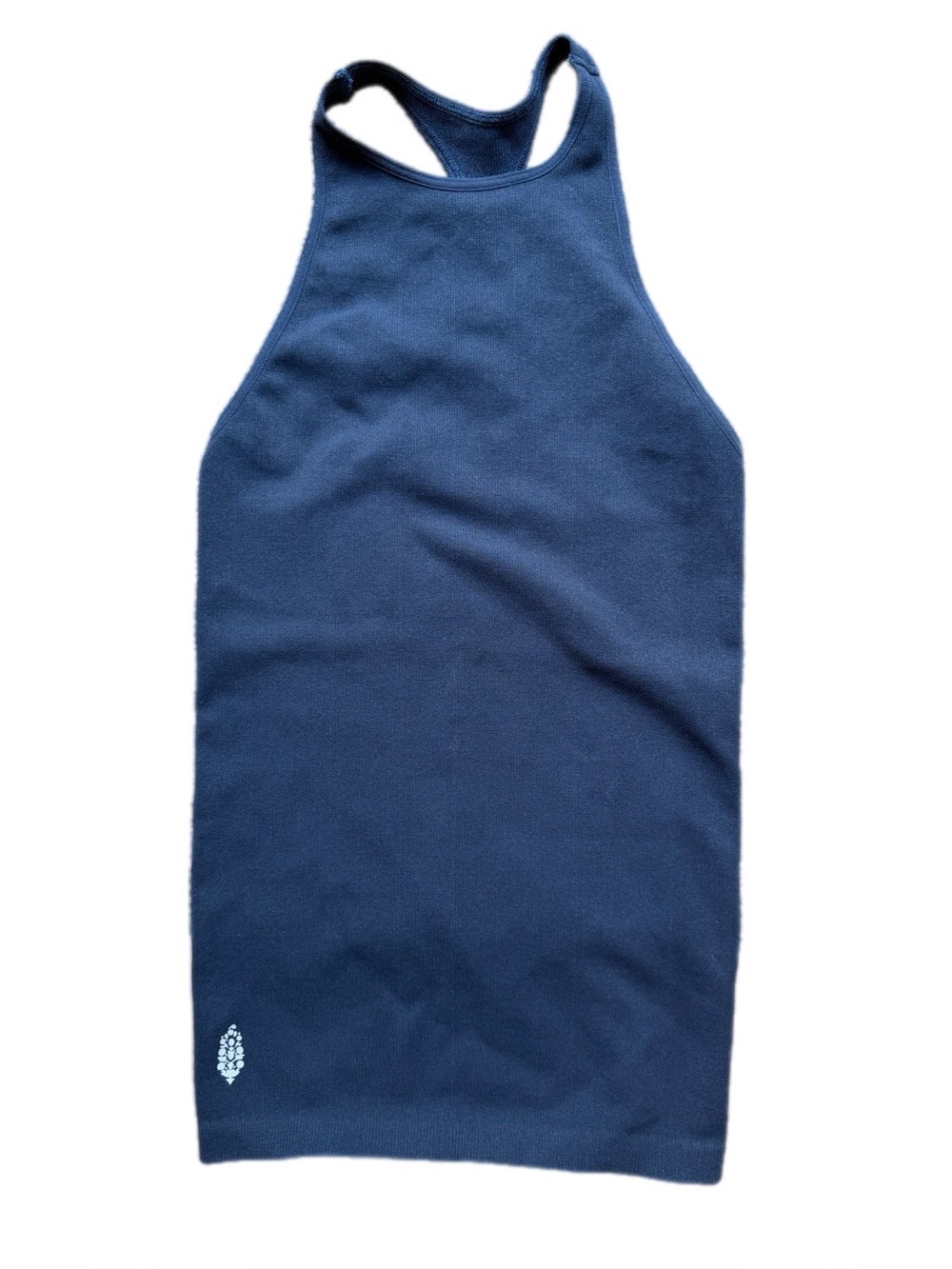 FP Movement High Neck Long Line Tank xs/s navy blue NWOT